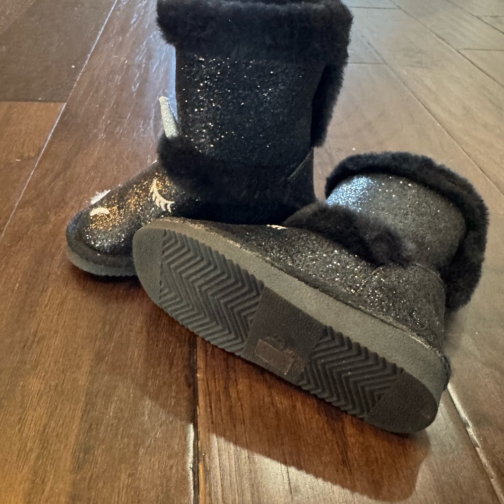 New Black Glitter Unicorn Boots - Picture 3 of 4